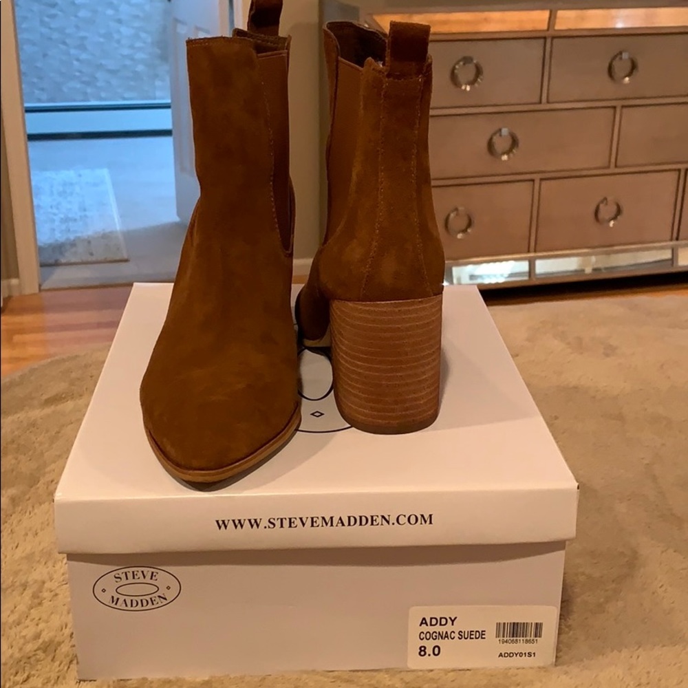 Steve Madden Addy Cognac Suede